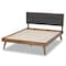 Baxton Studio Alke Dark Grey Upholstered Walnut Wood Full Size Platform Bed 163-10477 - alternate 4